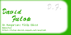 david fulop business card